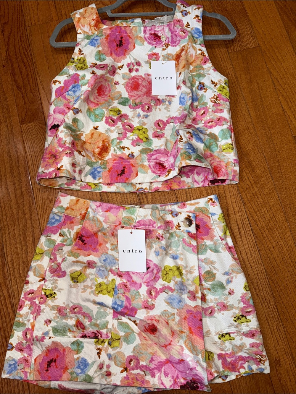 ENTRO FLORAL TOP & SKORT SET - SMALL